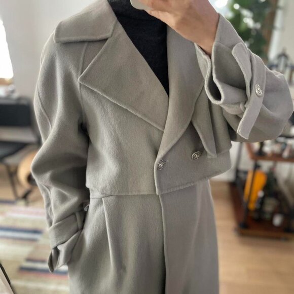 Jackets & Blazers - Grey wool coat dress set